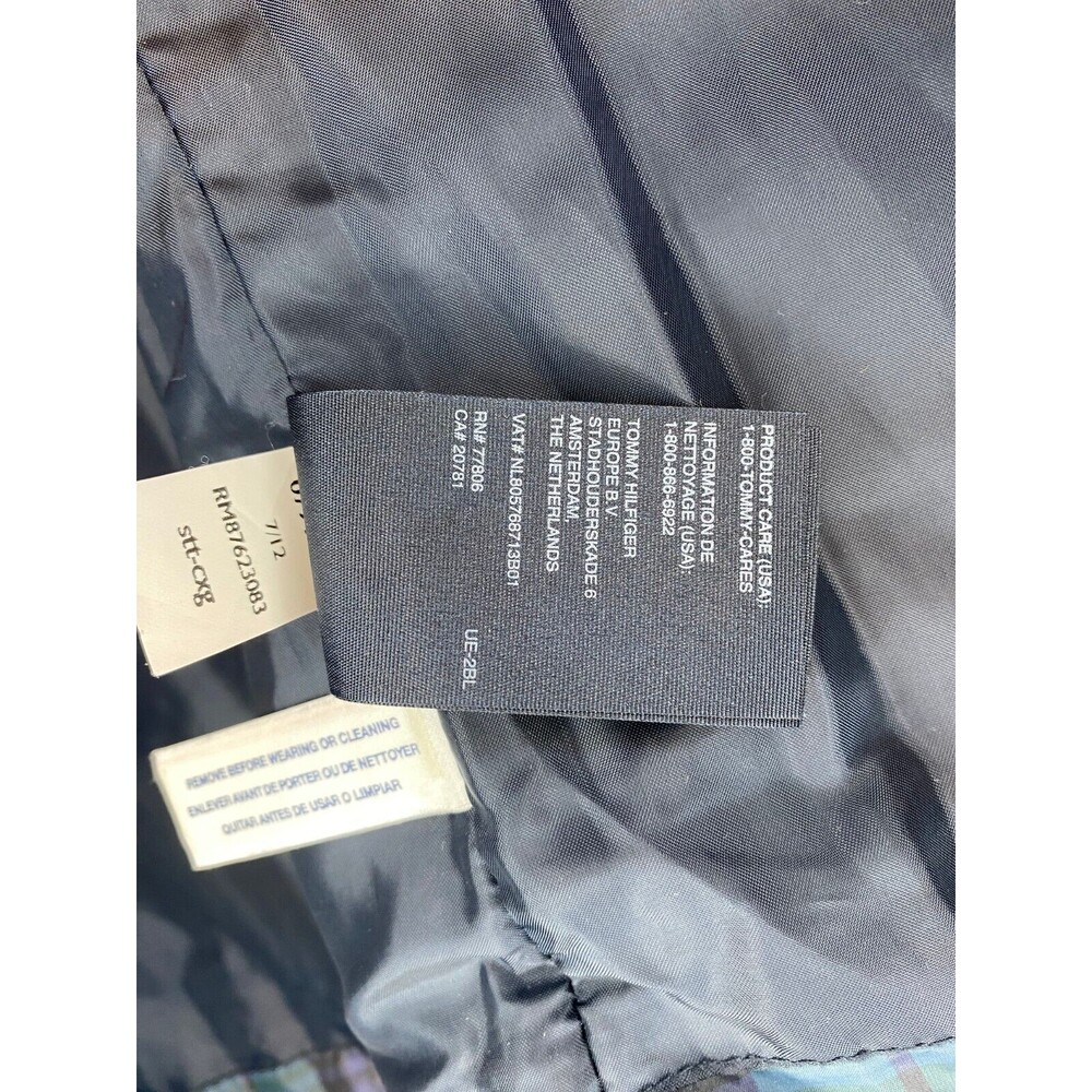 Tommy Hilfiger Blue and Green Plaid Puffer Vest - Picture 9 of 15